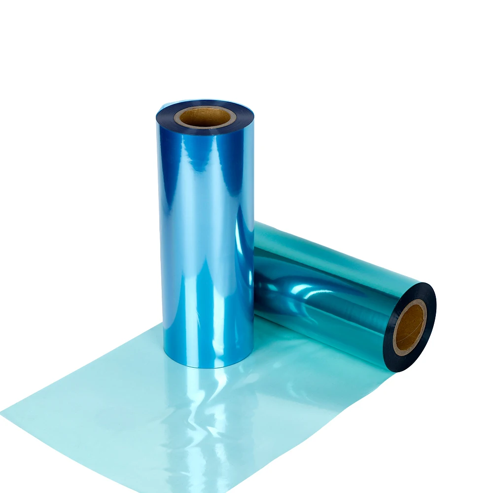 High gloss transparent blue/green/purple laminated film medical pet films