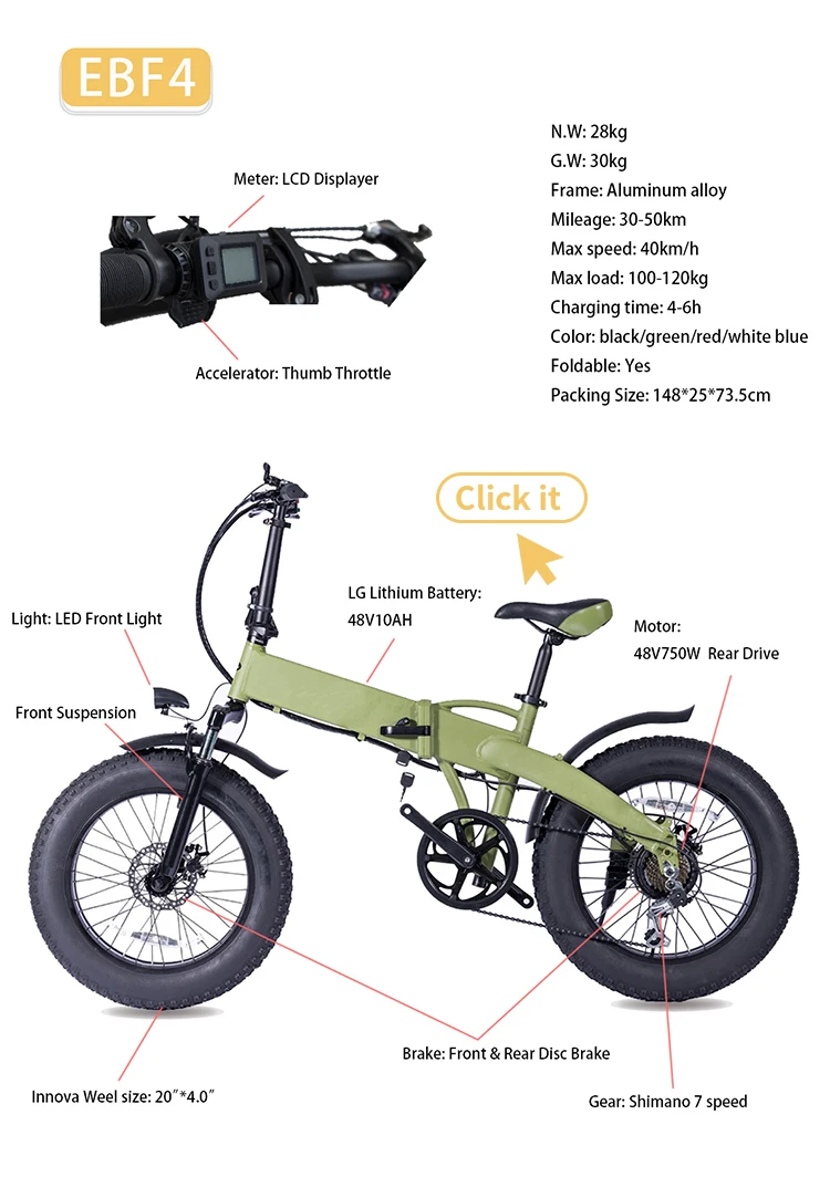 Hot Selling Bicycle EBF-2 Bike Electric Fat Bike. Kit