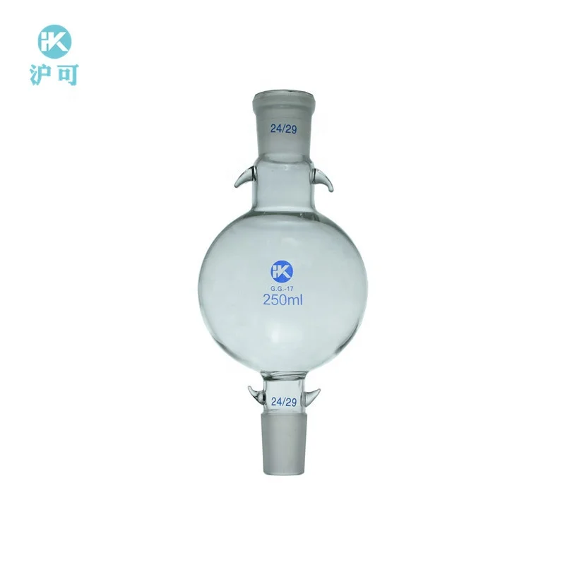 Huke 3.3 Borosilicate glass various capacity lab Storage Reservoir sphere for Chromatography Column