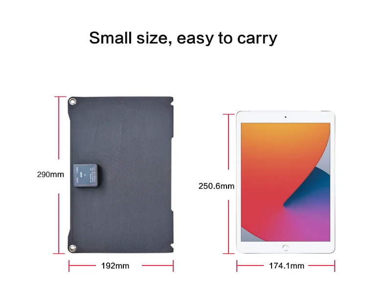 Lamination Monocrystalline Solar Portable Folding Solar Panels 30W 60W 100W ETFE Solar Panel with USB