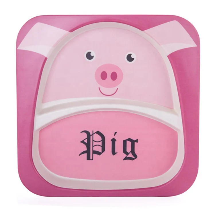 100%Melamine Kids kitchen  Dinnerware Set Bamboo dinner set Kids plates  5 Piece Feeding Set Food grade