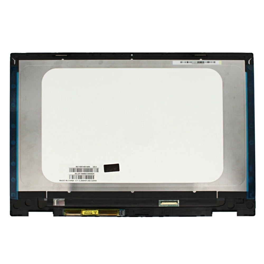 14' HD FHD LED LCD Touch Screen with Bezel Assembly replacement For HP Pavilion X360 14-dw 14m-dw series 1920x1080 1366x768