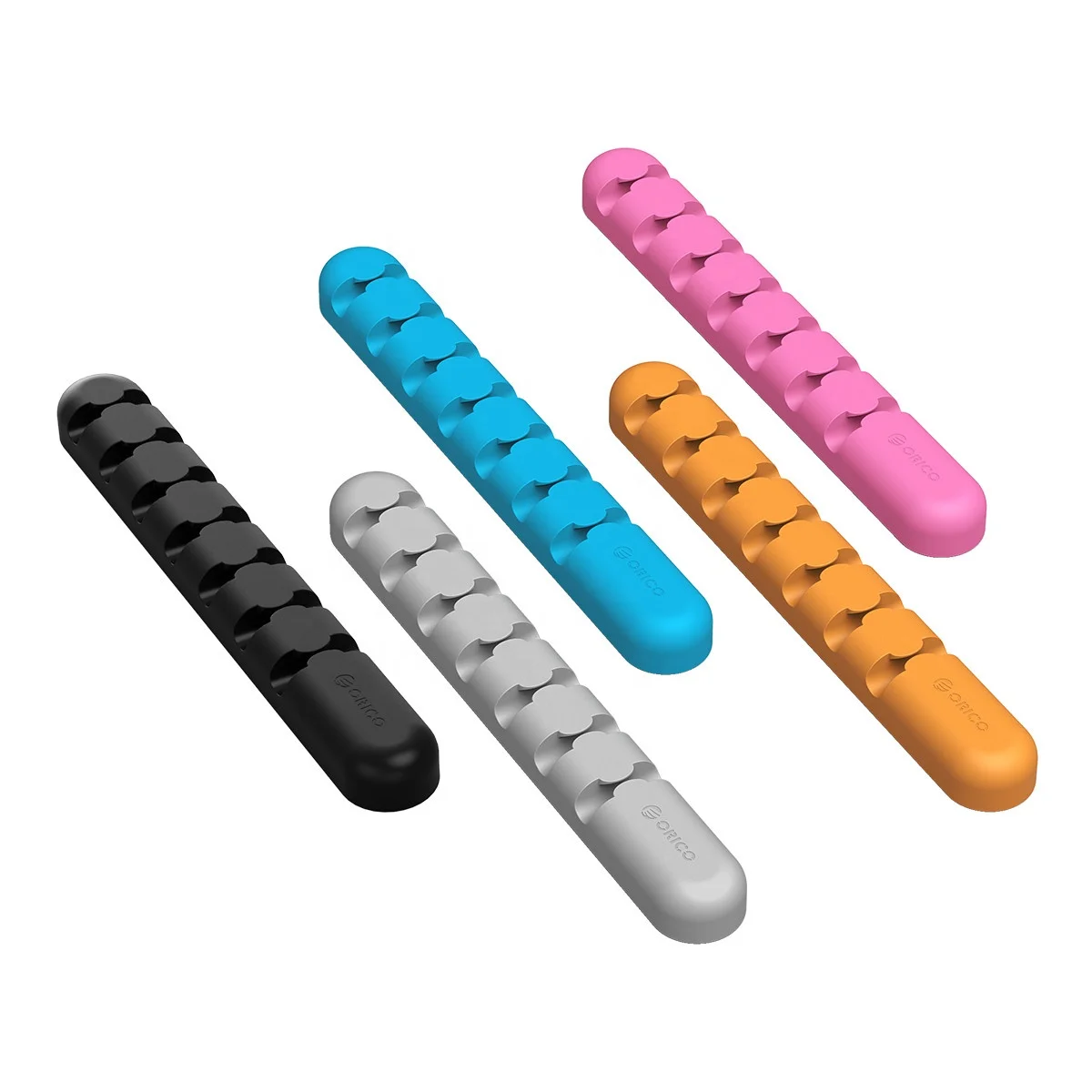 ORICO Desk Power Wire Tidy Organizer Holder Clip 7 Slots Silicon In Wall USB Cable Manager For Charger CBS7