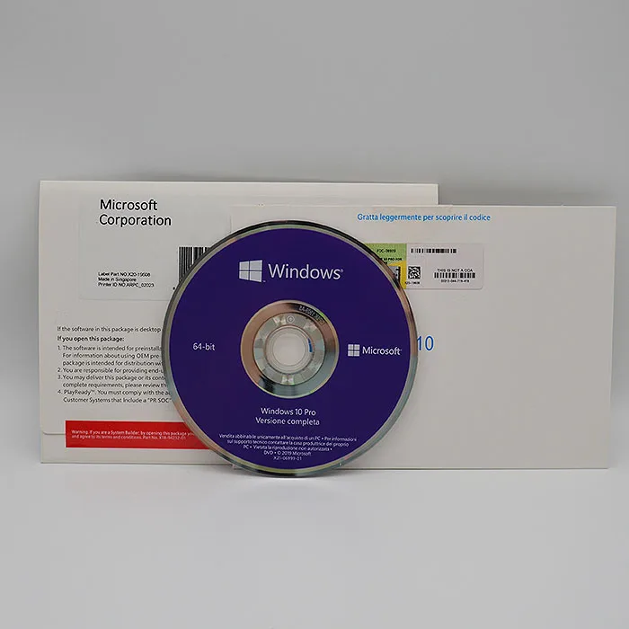 
Windows 10 Pro DVD Full Package OEM 64-Bit OS Laptop Operating System Key for Computer Manufacturers 