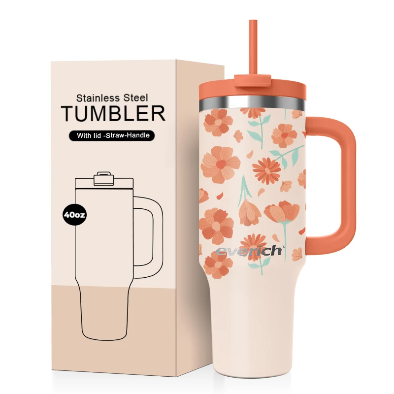 Customized Logo 40oz Tumbler Stainless Steel Coffee Mug  Double Wall for Corporate Events and Special Occasions
