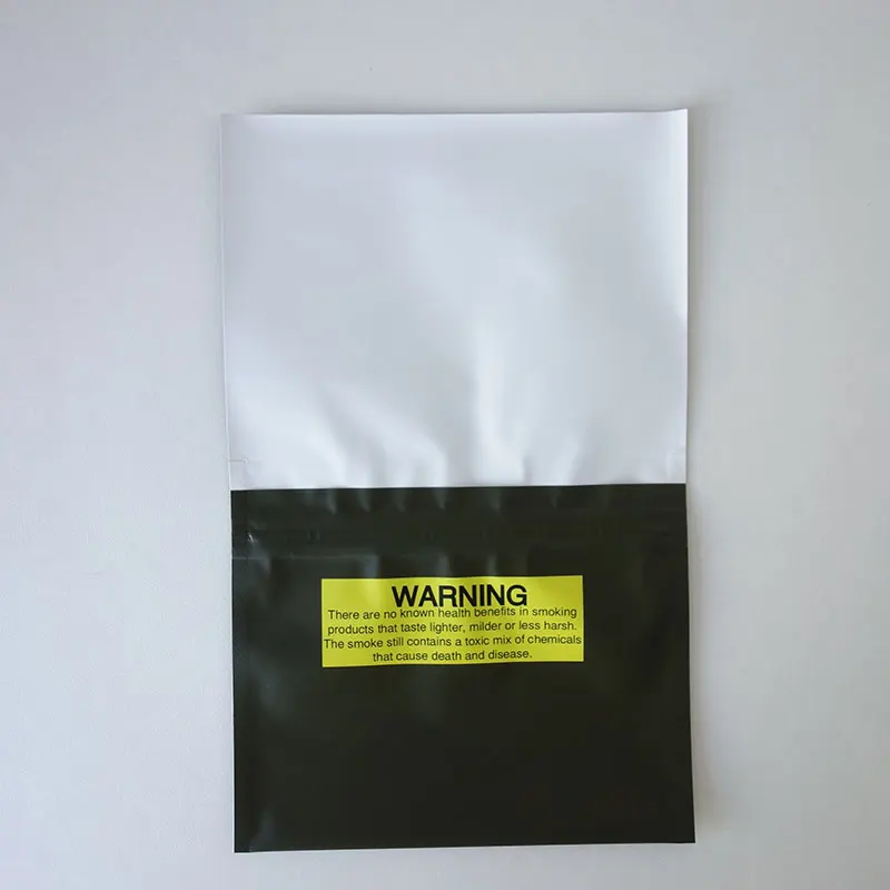 Printed 50g/25g rolling tobacco pouch / empty golden hand rolling tobacco pouches bag with zipper