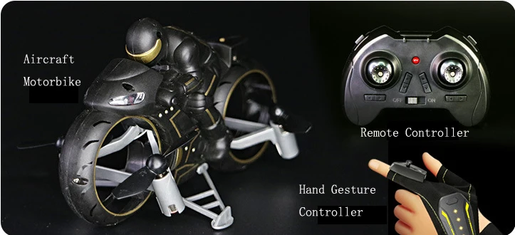 Taking Aerial Photo Mini RC Drone Toys 360 Flip Four-Axis Aircraft 2.4G Motorcycle Land&Air Dual Mode Hand Gesture RC Quadcopter