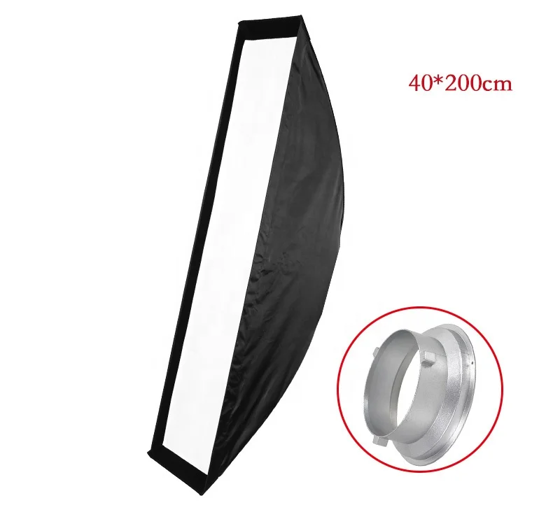 40x200cm Studio Flash Speedlite Square Reflector Softbox With Bowens mount