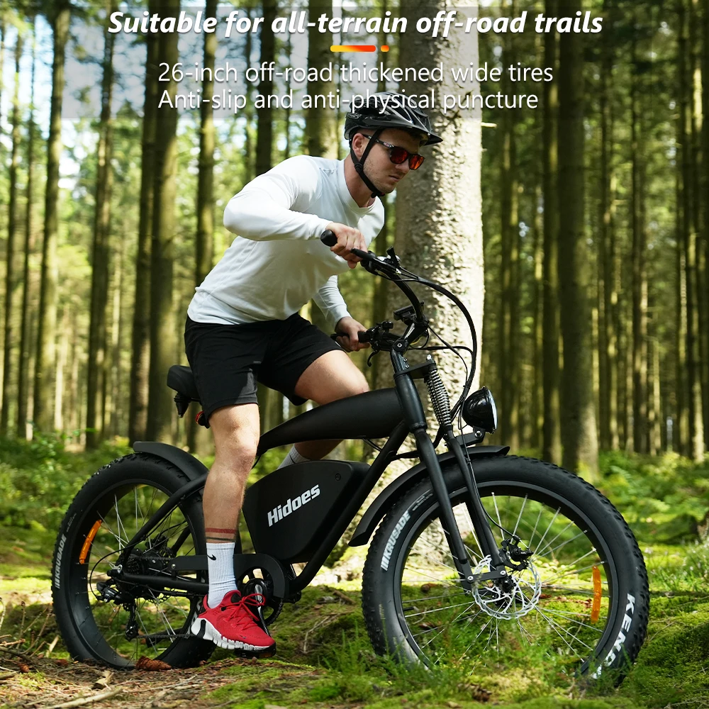 Drop shipping Ready Stock Hidoes B3 26inch 1200W Electric Mountain Bike Aluminum Alloy Frame down Tube Battery Disc Brake