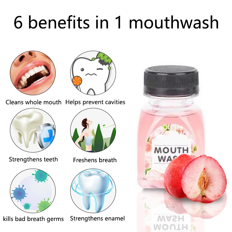 Custom Portable Natural Organic Herbal Mouth Wash Antibacterial Teeth Whitening Jelly Mouthwash