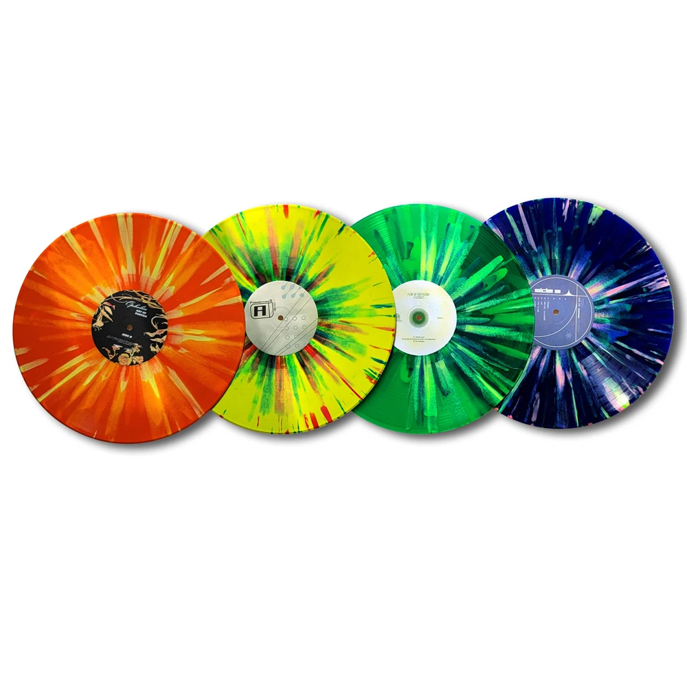 Vinyl Record Pressing Lp Custom Colored Vinyl Records Disc Splatter  Lp Orange Splatter Vinyl Lp Records