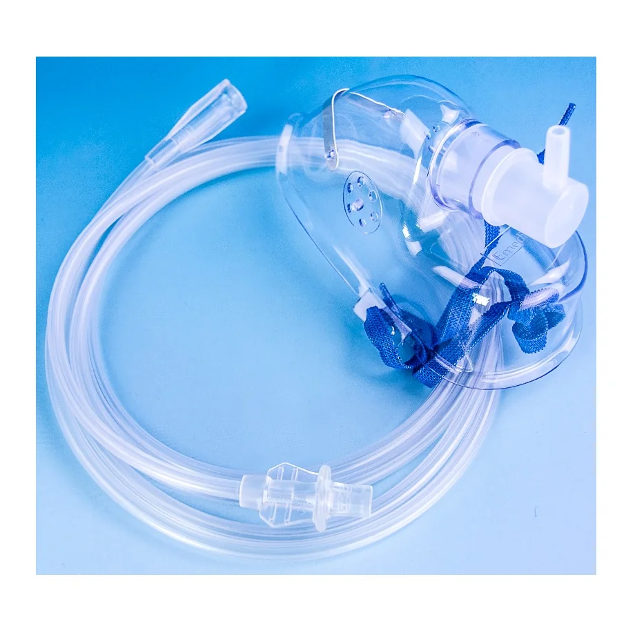 Одноразовая большая медицинская Кислородная Маска для взрослых с высокой концентрацией кислорода