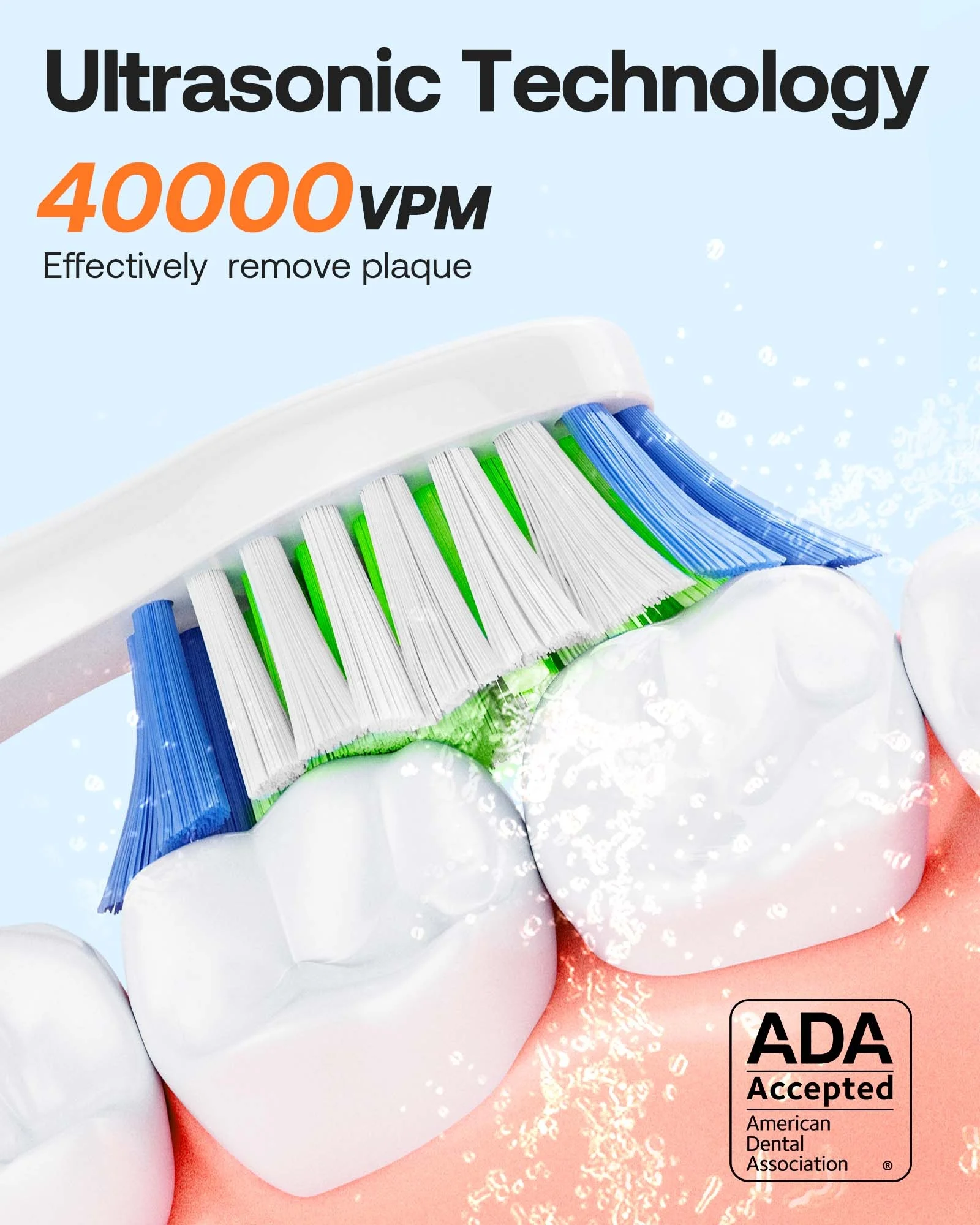 Bitvae BV D2 8 Toothbrush Heads Pink Smart Sonic Electric Toothbrush for Women