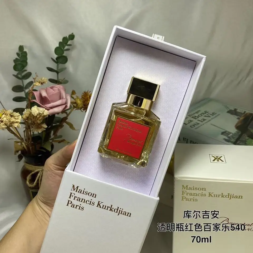 RTS Wholesale  High Quality 70ml Eau De Parfum Red And Gold Baccarat Rouge 540 Perfume Spray