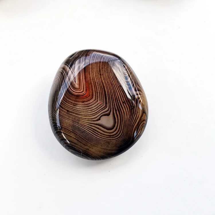 Wholesale Natural Crystal Silk Agate Gravel Sardonyx Tumbled Stone Loose Gemstones Silk Agate Ball for Home Decoration Gift