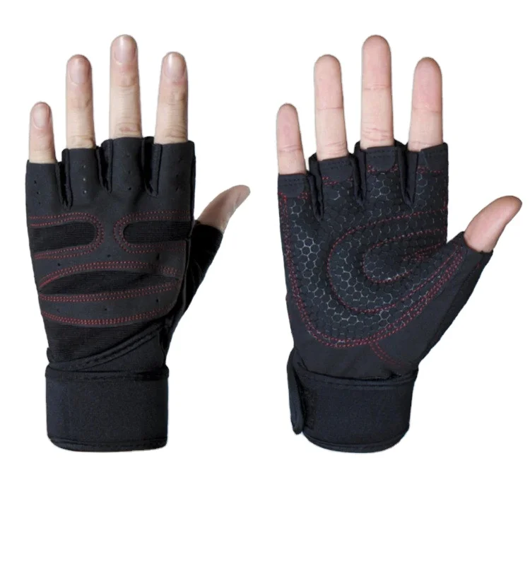 Оптовая продажа, спортивные перчатки для мужчин и женщин, Перчатки для фитнеса, перчатки с открытыми пальцами для тренажерного зала, для тяжелой атлетики