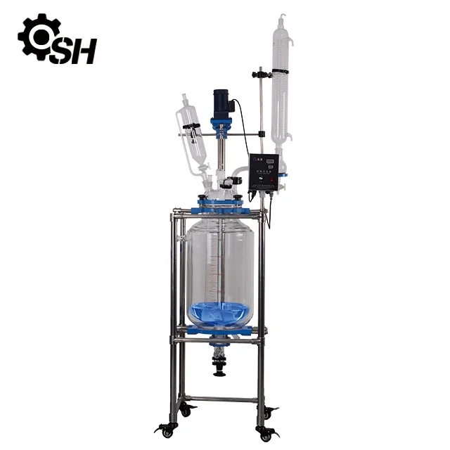 100L double glazed reactor laboratory chemical reactor bioreactor