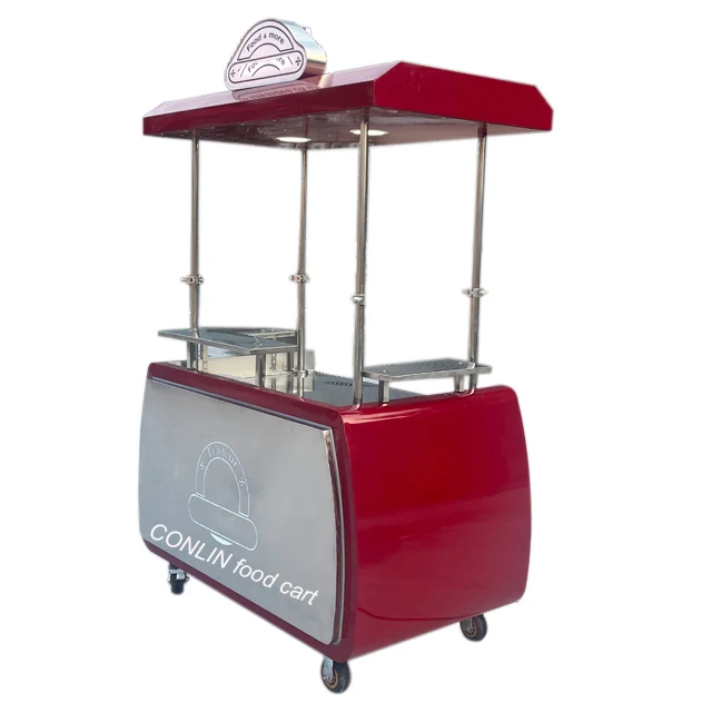Functional coffee cart mobile collapsible coffee cart display racks for sale