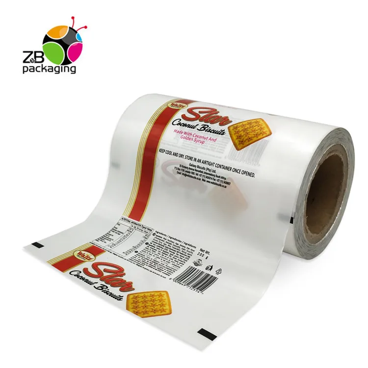 
Accept printing logo cookie bags stretch auto packaging plastic film roll 