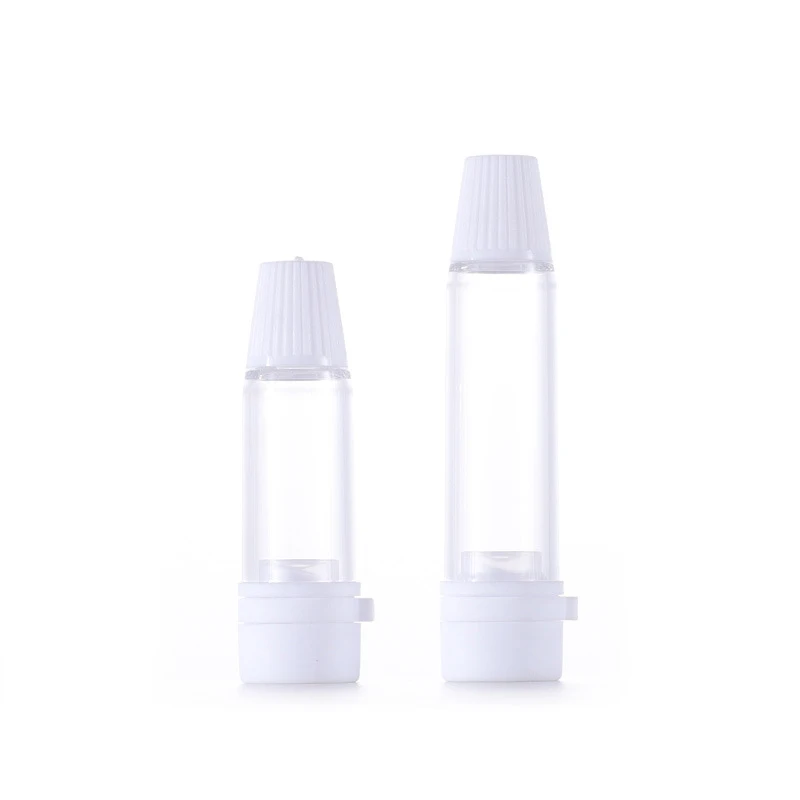 Clear Plastic Skincare Bottles Mini 3ml 5ml PS Mixing Liquid Powder Ampoule Cosmetic Packaging Freeze-dried Powder Bottle