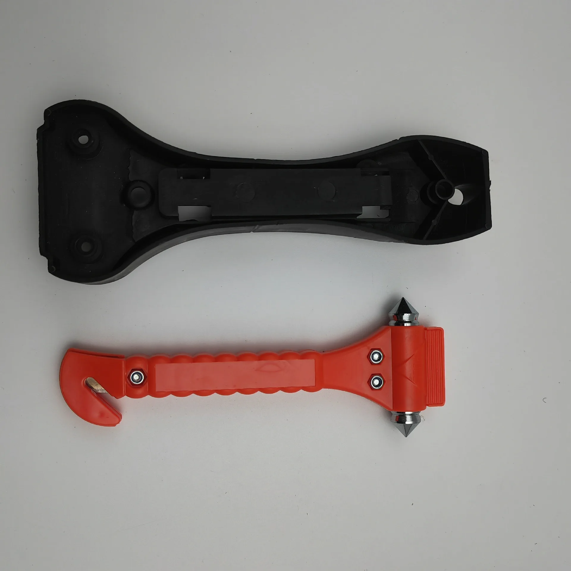 Mini car safety hammer, life-saving escape emergency hammer, safety belt cutter, window glass breaker, car rescue red hammer