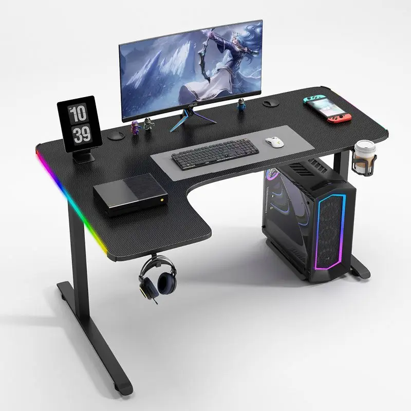 Computer Desk/Home Study Pc Corner Workstation/ Gaming Table Wooden Storage