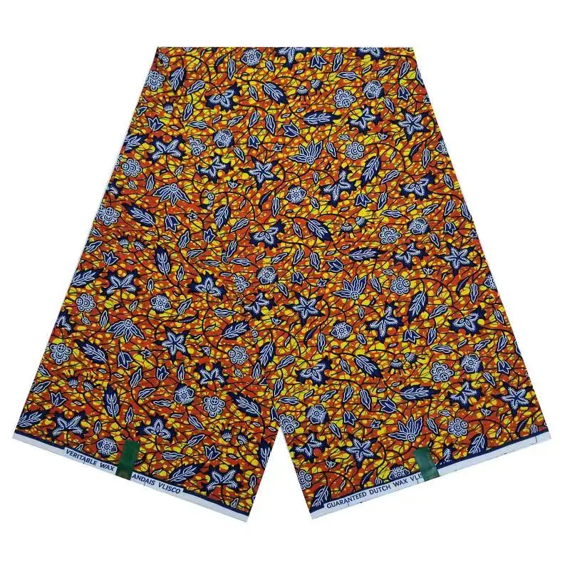  2021afican Wax Fabric Sewing Material 100% Cotton Prints Hollandais 6 Yards Super High Quality For