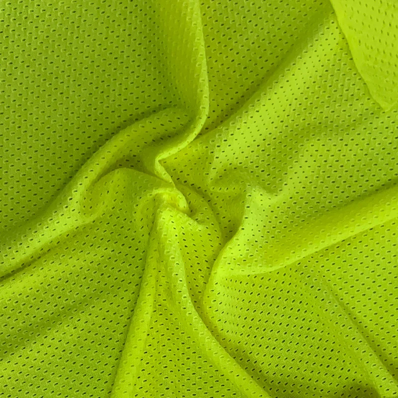 Wholesale 5.9OZ FR Treated Yellow Color 100% Cotton Knitted Fire Retardant Mesh Fabric