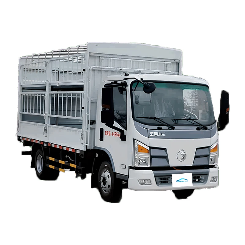 Left Hand Chinese 4x2 Diesel 140Hp Automatic Yuchai Light Box Cargo Truck 6 Tons For Sale