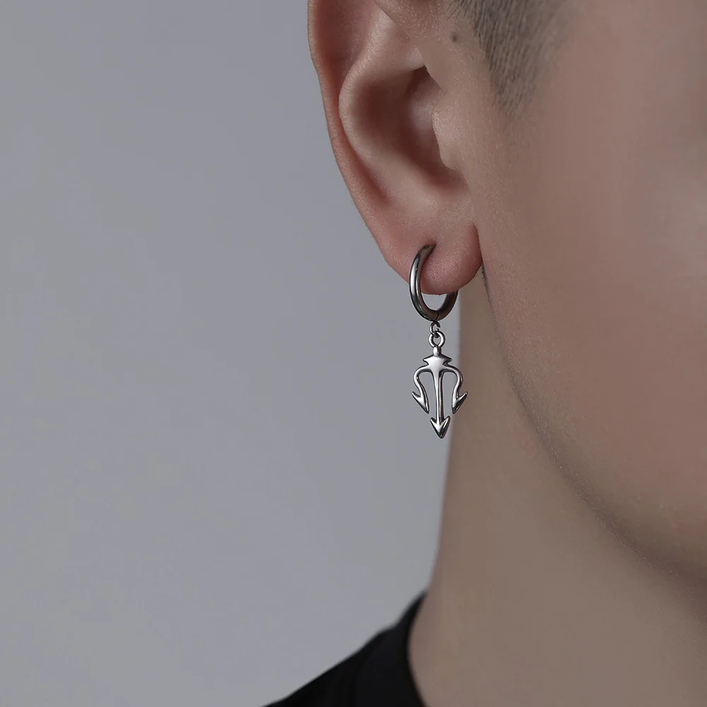 VAF Trident Earrings stainless steel hypoallergenic Pendientes Tridente Dreizack Ohrringe Boucles doreilles Trident Orecchin