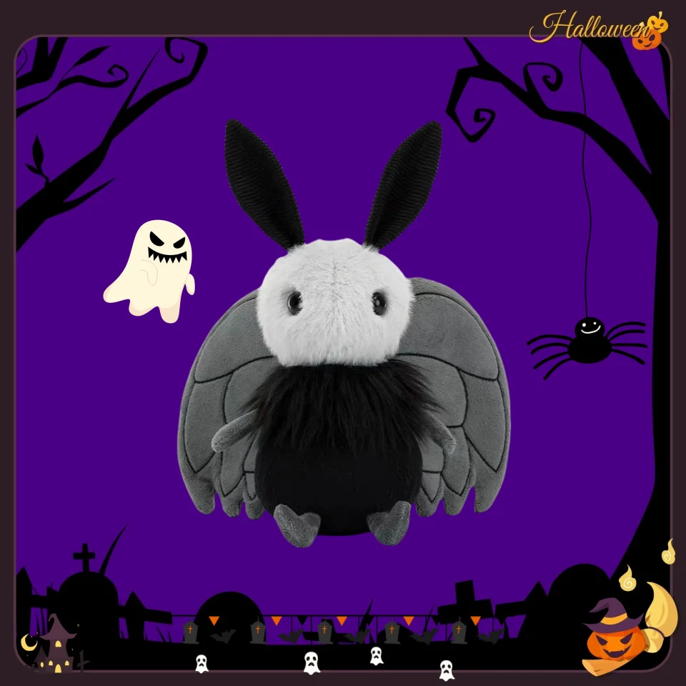 2024 Hot Sale New Custom Halloween Moth Skull Doll Rabbit Bat Animal Plush Toy Halloween Funny Toy for Children Gift