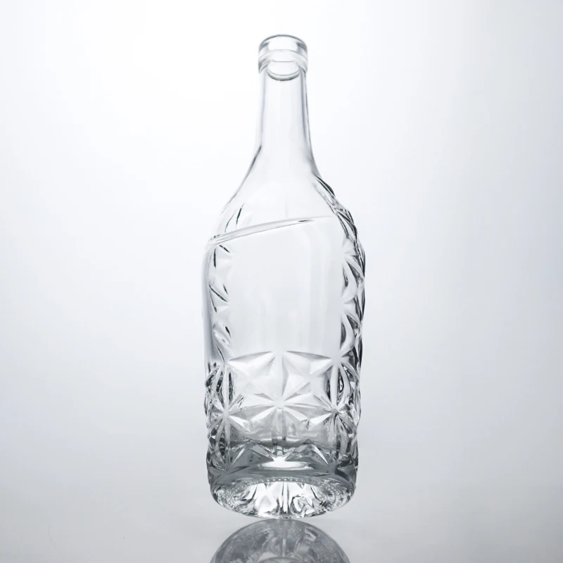 Super Flint Clear 500ml 700ml 750ml Cylinder Liquor Glass Bottle with Screw Top for Beverage Packing in All Companies