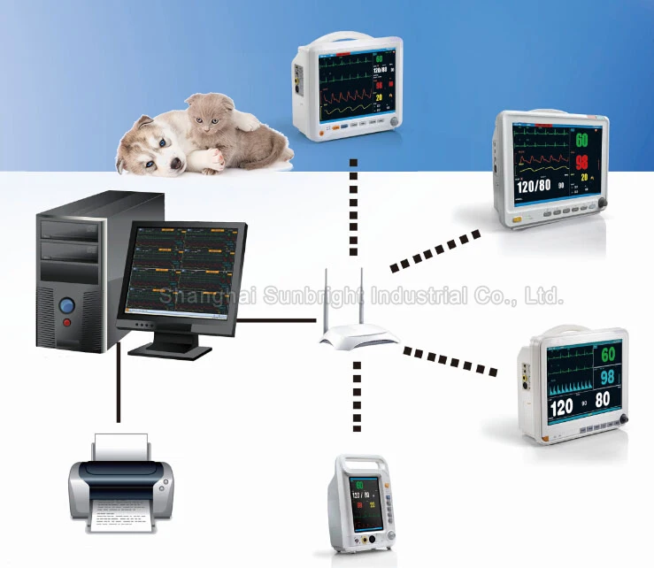 Top 1 portable handheld veterinary use vital Signs multiparameter monitor pets veterinary monitor