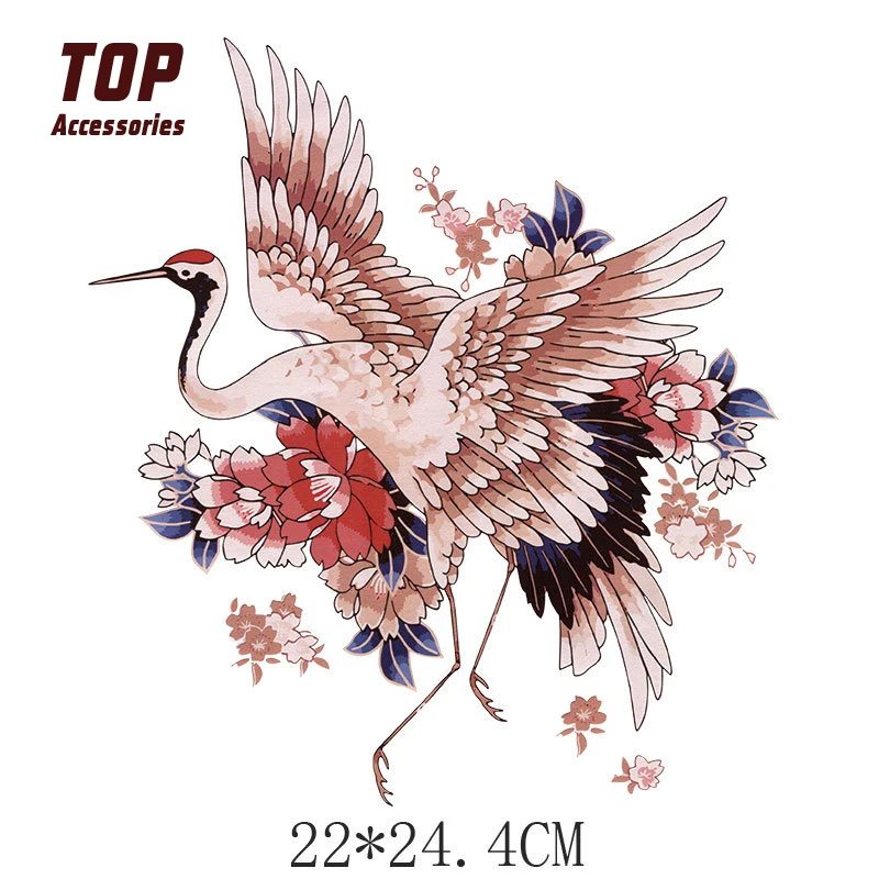 High quality Wholesale High Quality Chinese Style Crane Pattern Heat Transfer Sheets
