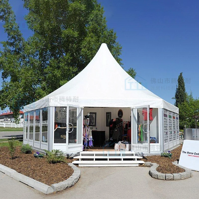 China manufacturer luxury glass gazebo work pagoda tents for sale