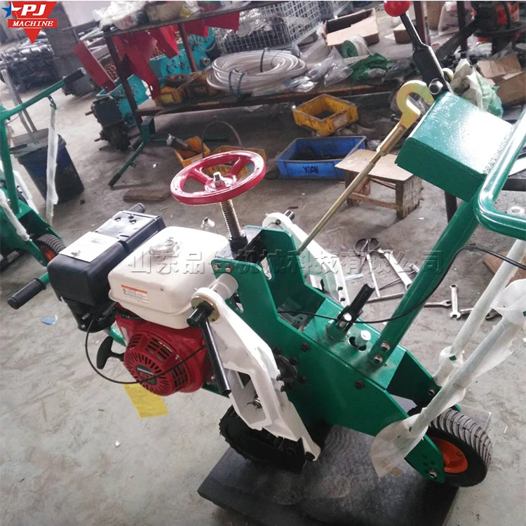 55mm hand-held walk-behind turf drafting machine artificial lawn shovel turf machine gasoline-powered lawn drafting machine