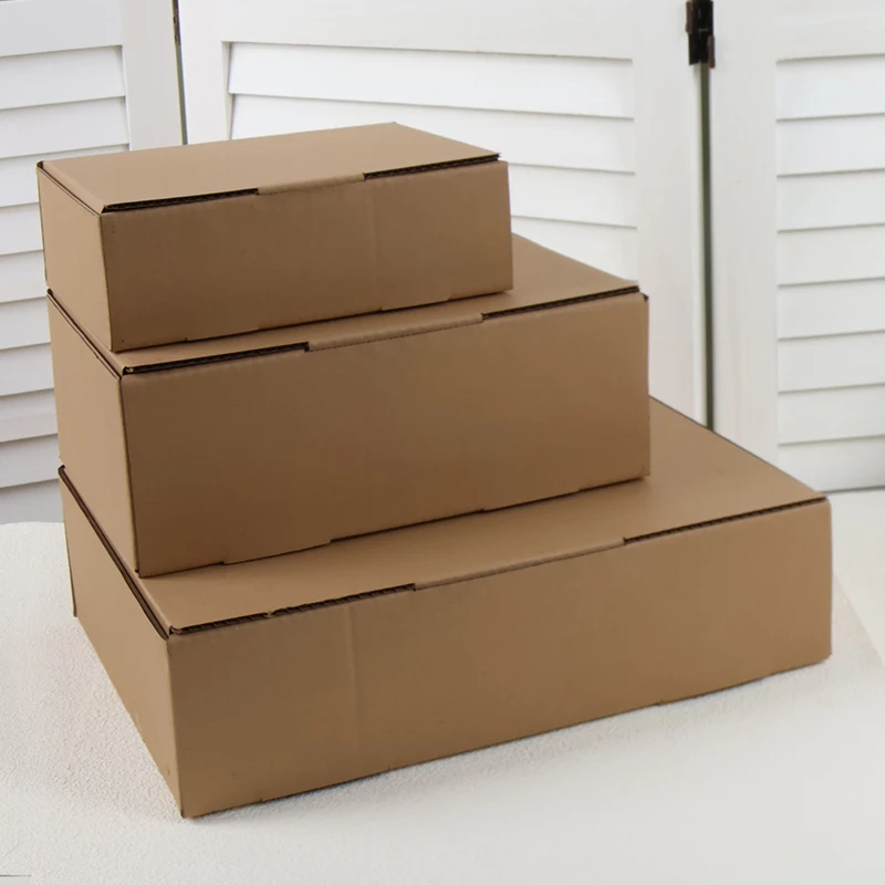 Custom Logo Kraft B flute cardboard Shipping Mailer Box for cosmetics