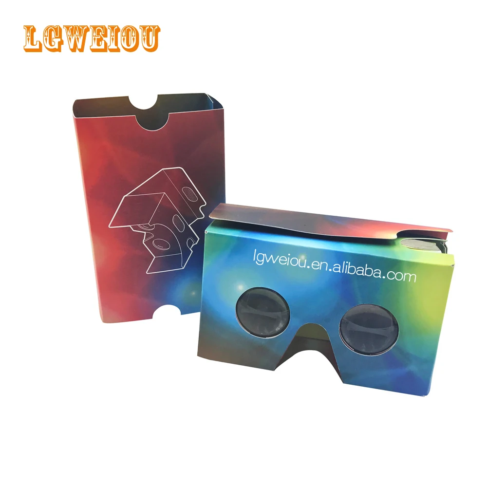 
3D VR Glasses with OEM logo Virtual Reality Box for Movie Video Glass vr paper box 