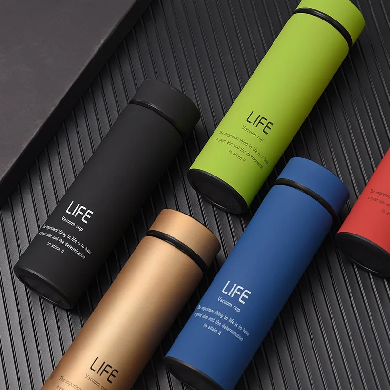 500ml Office Business Thermo Life Vacuum Tumbler Flask with Filter Stainless Steel Water Bottle Thermal Cup