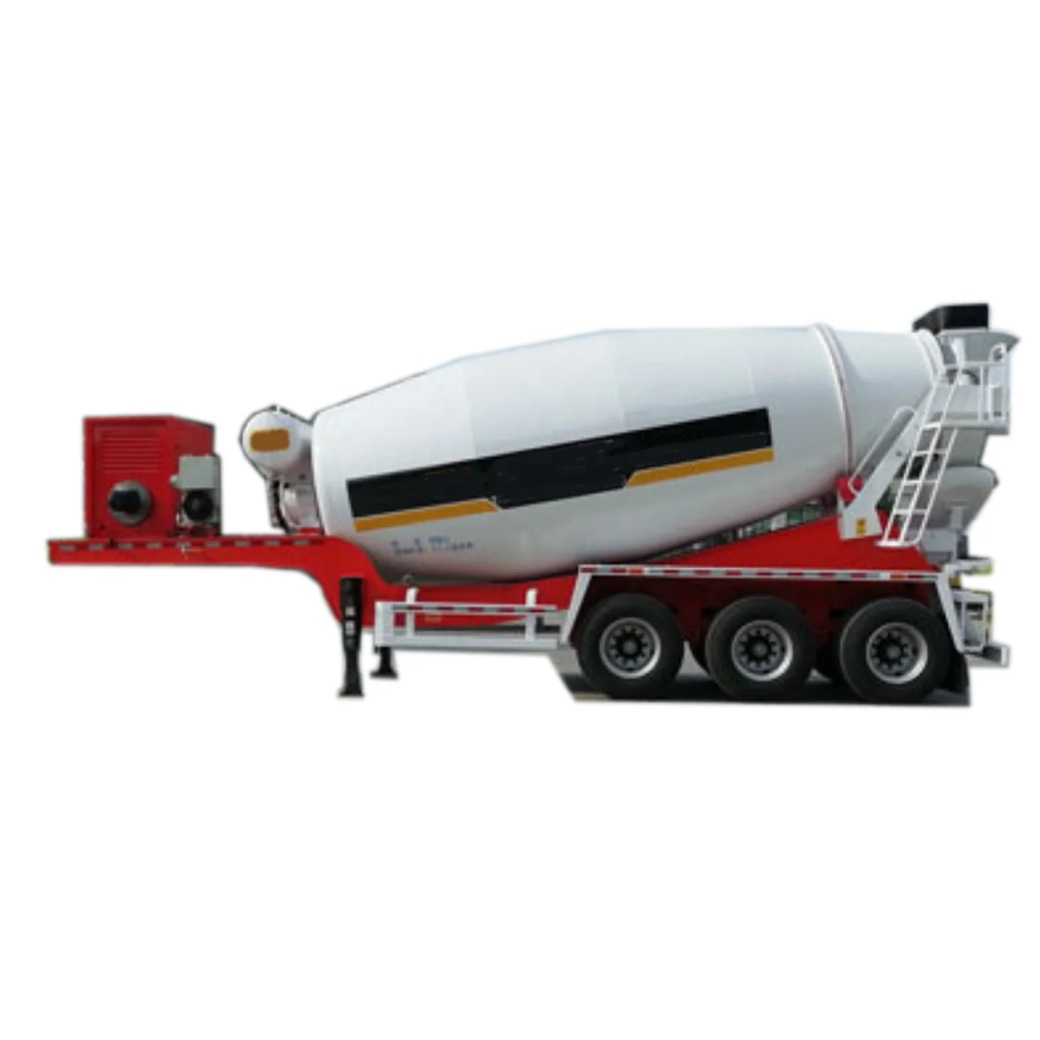 14 M3 tri-axle concrete mixer semi trailer