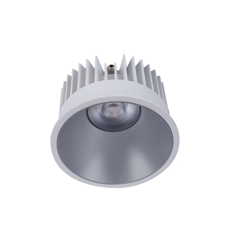 Anti glare COB LED downlight recessed mounted 4' Outer Diameter 136mm White black silver golden reflector cob led spotlight