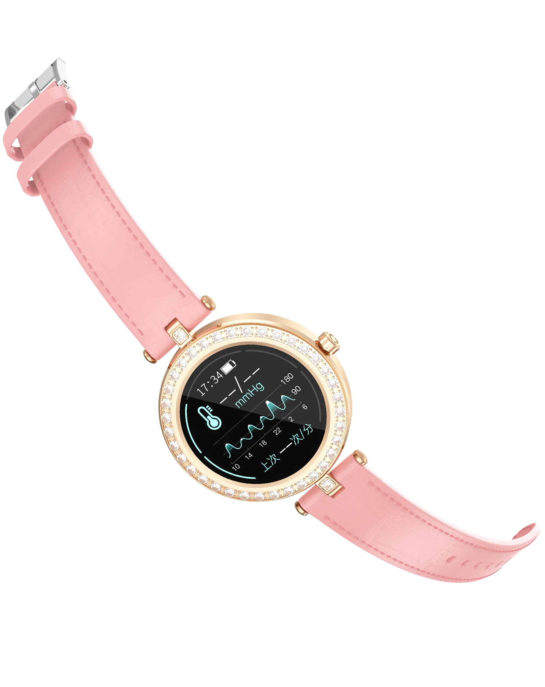 
CLOC multilingual round screen student step measurement message push call waterproof sleep monitoring Android smart watch 