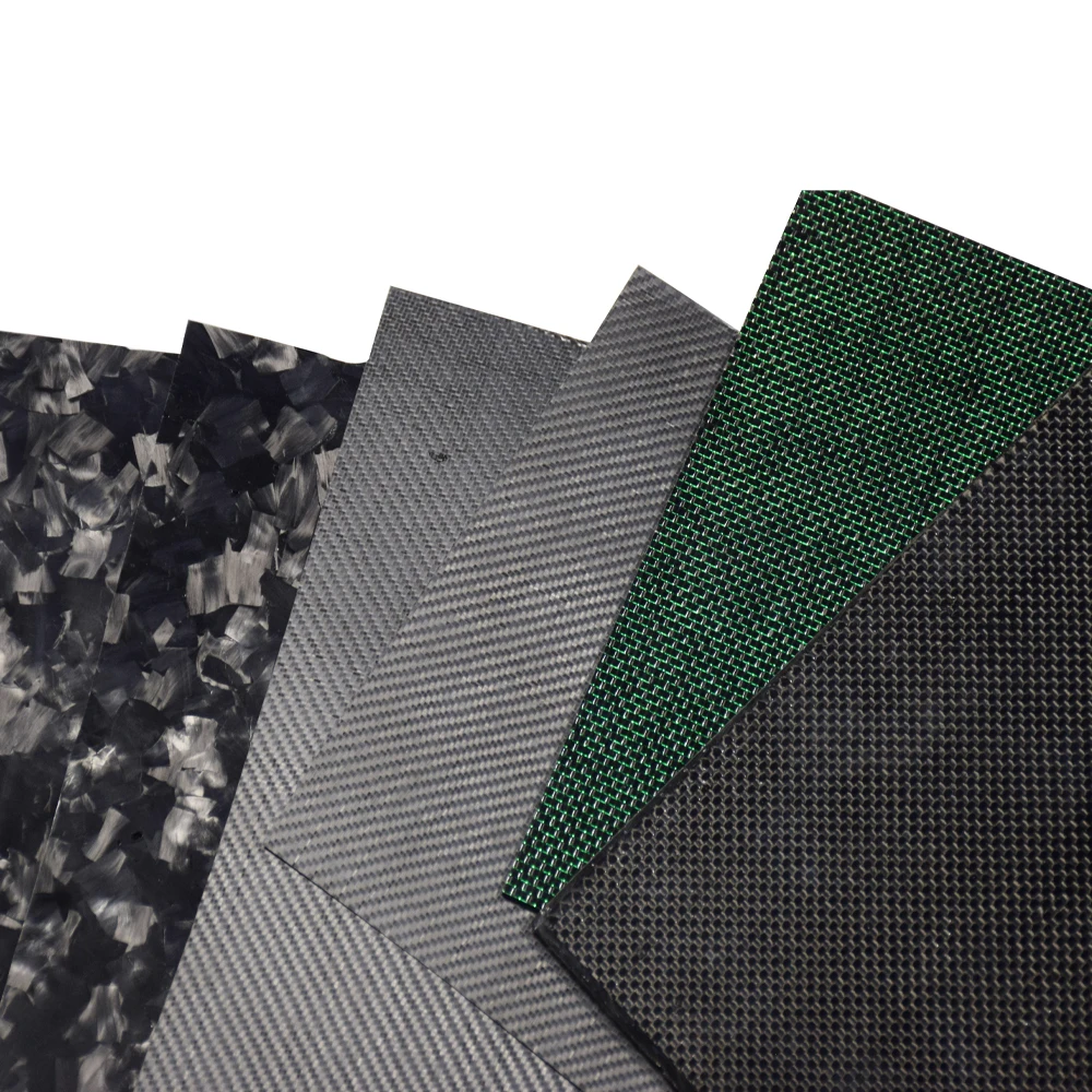 3k Twill Weave Black Red Green Silver Waterproof Fabric 3mm Colored Carbon Fiber Laminated Sheet / Plate Price