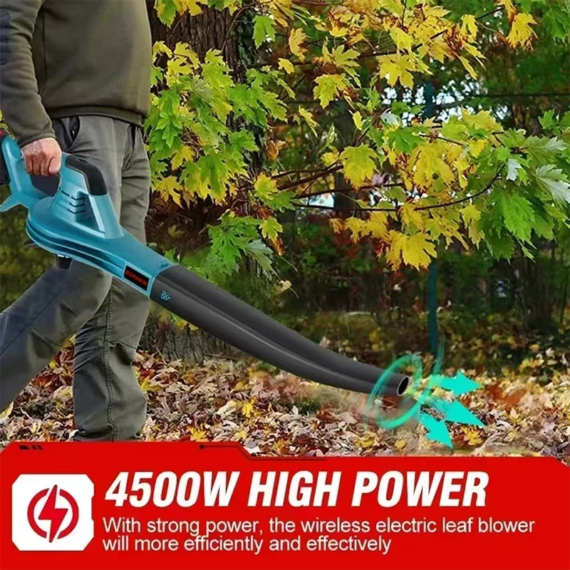 4500W Electric Blower 46000rpm Cordless Efficient Leaf Dust Cleaner 6 Gears Powerful Snow Blower