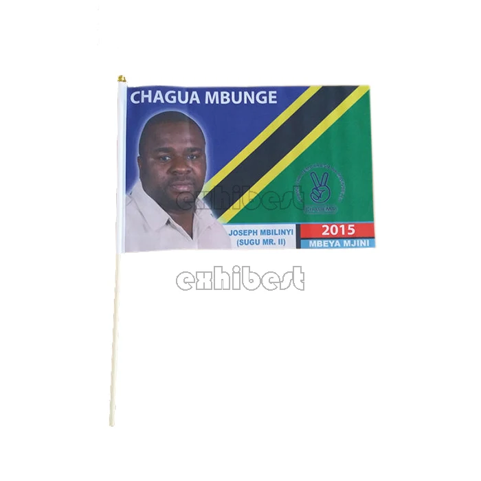 Customized Flags Mini Cheap Custom Printed Hand Held Flag Hand Waving Flag
