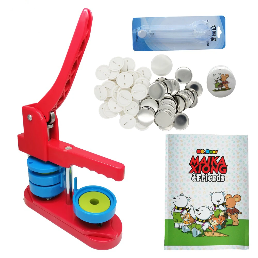 New Plastic Rotation Round Base 32mm Button Making Machine Pin Badge Maker
