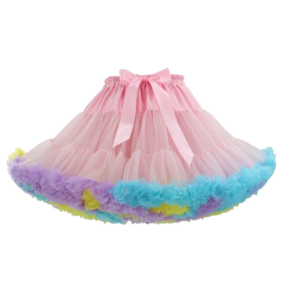40cm Long-25 Different Color-Free Size-Wholesale Cheap Lolita Slips Skirt Adult Tutu Skirt Tulle Puffy Dress Crinoline Petticoat