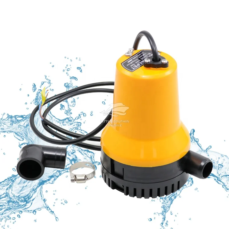 Universal 12V 24V Marine Bilge Pump Submersible Water light Electric Yacht Boat Pumping Electric Pump Plumbing Accessories
