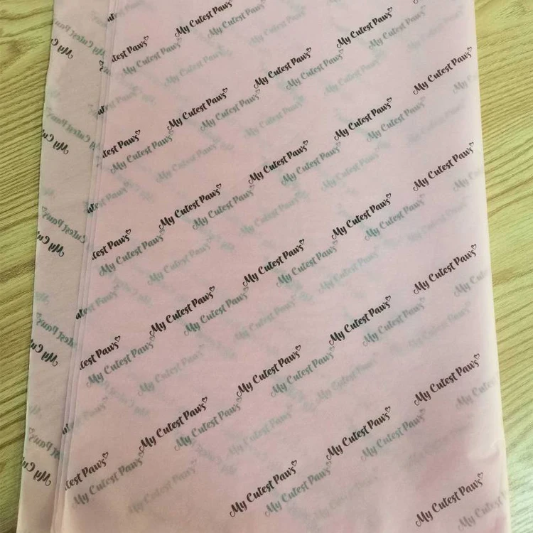 Customized Gift Waterproof Custom Wood Logo Item Style Packaging Tissue Wrapping Paper