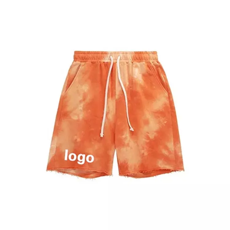 New 2022 Mens Plain or Tie die Print Tech Fleece Sweat shorts with Bonded Tape Pocket